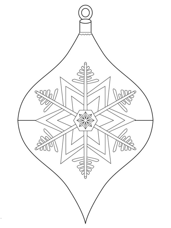 Online coloring book: Christmas ball with a star coloring page